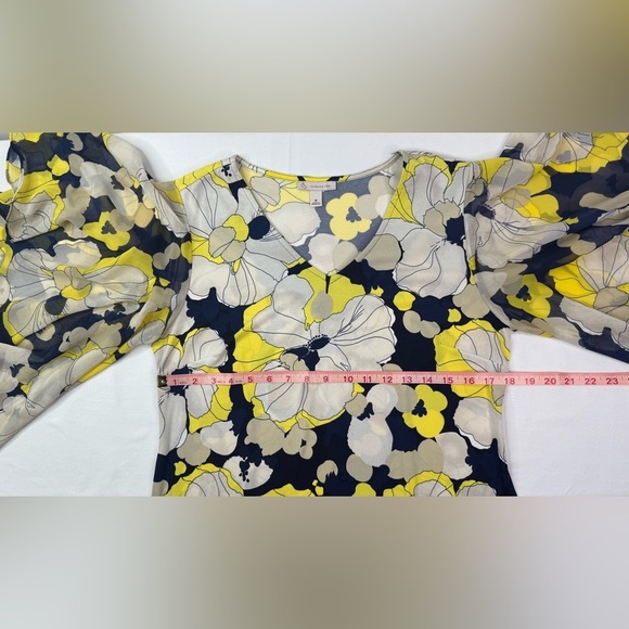 Dress Barn Floral Dress Bell Sleeves Size Medium - Picture 8 of 9